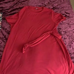 Burgundy/red T-shirt dress